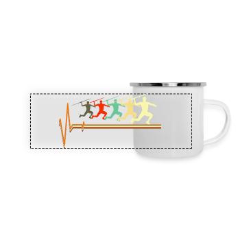 Javelin Thrower Athlete Track And Field UK - Panoramic Camper Mug - white - Front