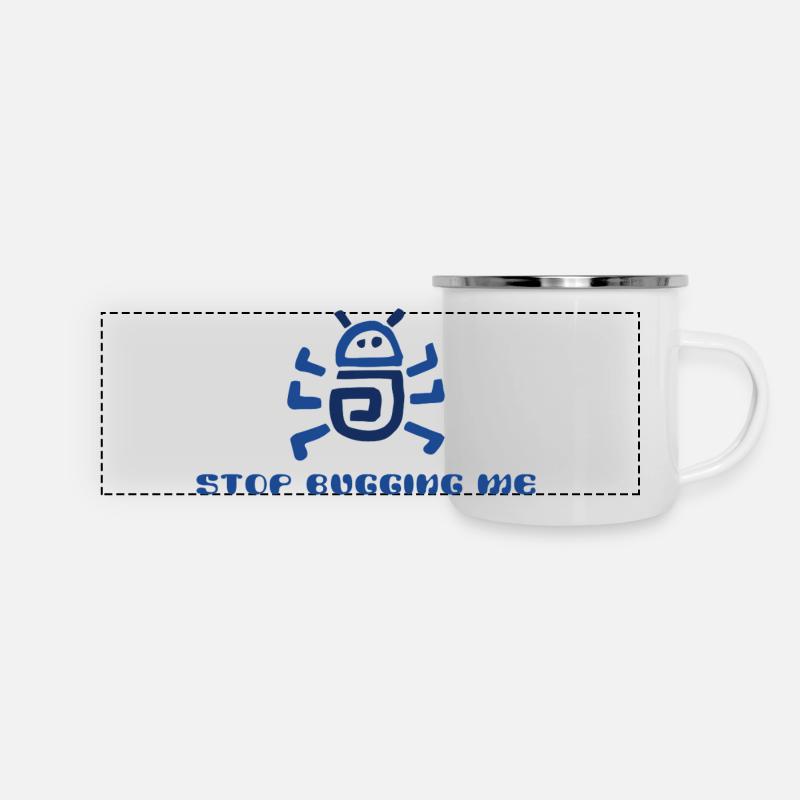 Stop Bugging Me  - Panoramic Camper Mug - white