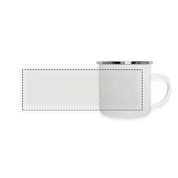 Graffiti T-Shirt - Panorama Emaille-Tasse - Weiß - Vorne