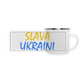 Slava ukraini - Panoramic Camper Mug - white - Front