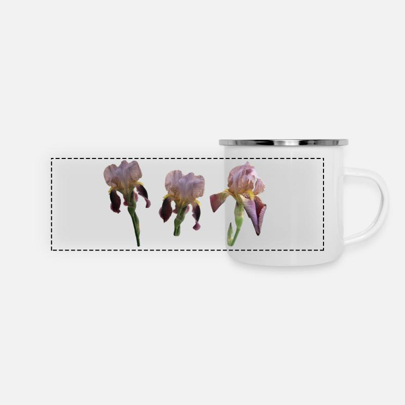 Iris - Mug panoramique émaillé - blanc
