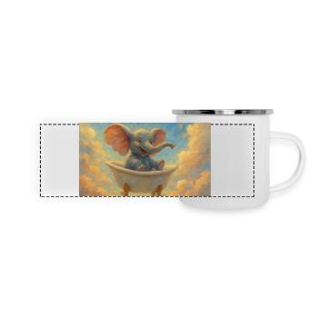 Elephant bath in the sky - Panoramic Camper Mug - white - Front