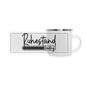 Ruhestand loading - Panorama Emaille-Tasse - Weiß - Vorne