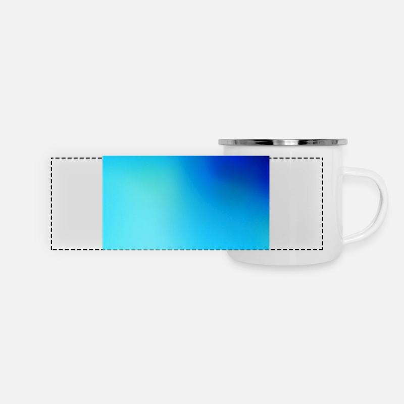 Deep Blue Style133 - Panorama Emaille-Tasse - Weiß