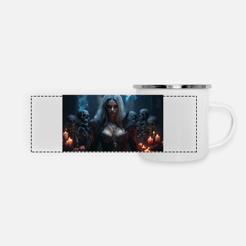 Necromancer - Female - Panoramic Camper Mug - white