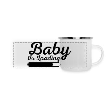 Bébé - Mug panoramique émaillé - blanc - Devant