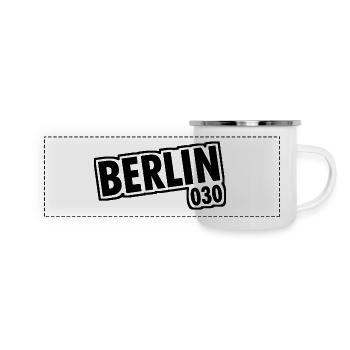 Berlin - 030 - Capitale - Allemagne - Indicatif régional - Mug panoramique émaillé - blanc - Devant