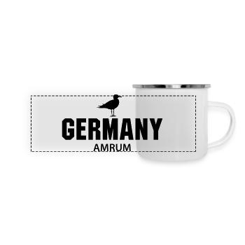 Amrum ALLEMAGNE - Mug panoramique émaillé - blanc - Devant