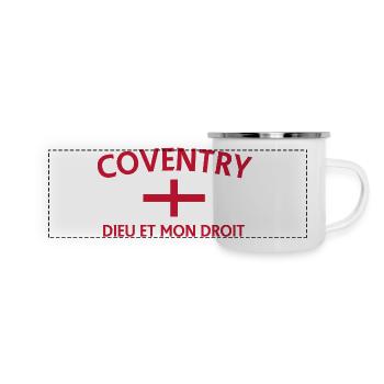 Coventry Cross Heritage T-Shirt - Panorama Emaille-Tasse - Weiß - Vorne