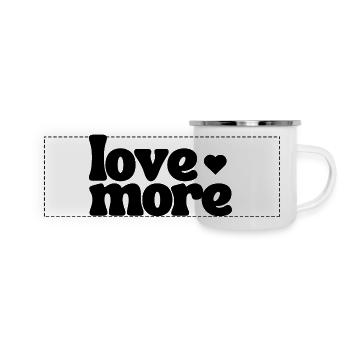 Aimez plus - Mug panoramique émaillé - blanc - Devant