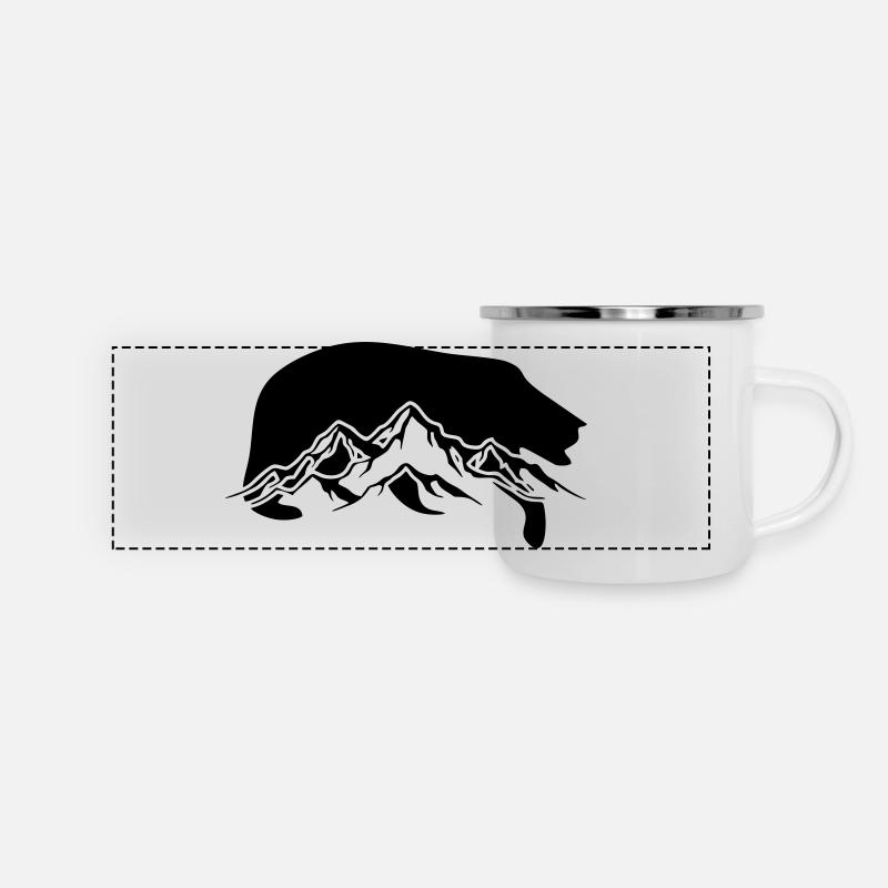 Mountain Bears - Panoramic Camper Mug - white