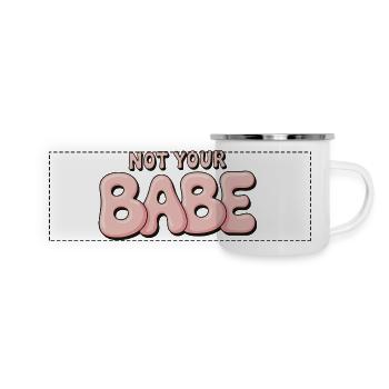Not Your Babe - Statement Bubble Font - Panoramic Camper Mug - white - Front