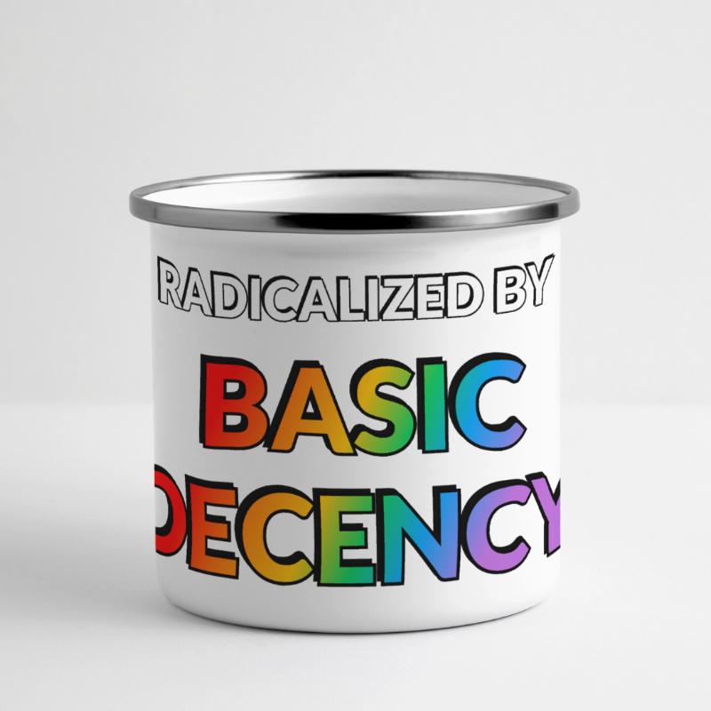Radicalized By Basic Decency Panoramic Camper Mug