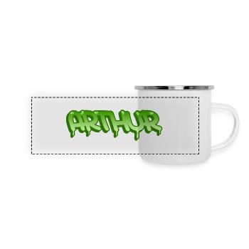 Graffiti Name Arthur - Panoramic Camper Mug - white - Front