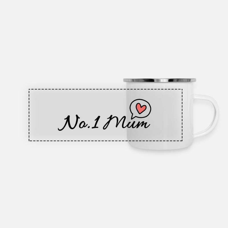 Mom is number 1! - Panoramic Camper Mug - white