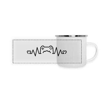 Geschenke für Gamer, die Fans von Videospielen, Gaming - Panorama Emaille-Tasse - Weiß - Vorne