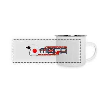 Miata MX5 - JDM - Panorama Emaille-Tasse - Weiß - Vorne