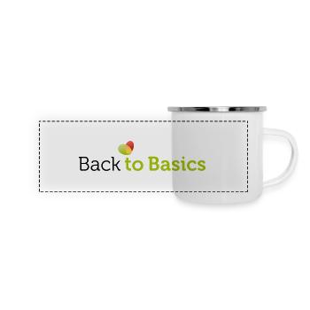 Back to Basics - Panorama Emaille-Tasse - Weiß - Vorne