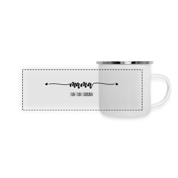 Mama - Mug panoramique émaillé - blanc - Devant