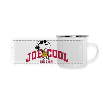 Peanuts Joe Cool Since 1971 - Panorama Emaille-Tasse - Weiß - Vorne