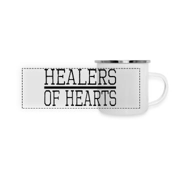 bday hospital emotional intelligence - Panorama Emaille-Tasse - Weiß - Vorne