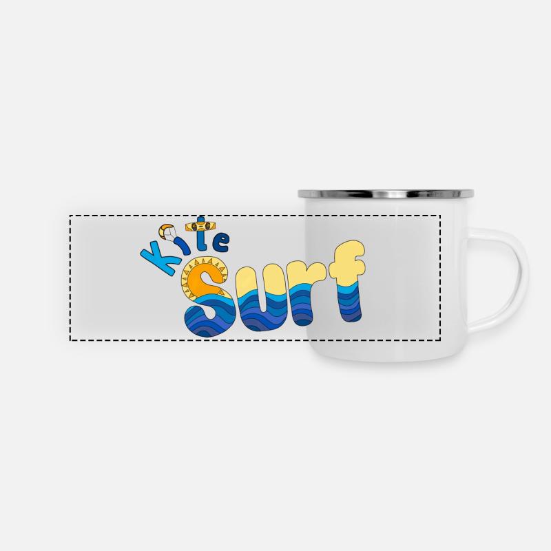 Kitesurf lettering - Panoramic Camper Mug - white