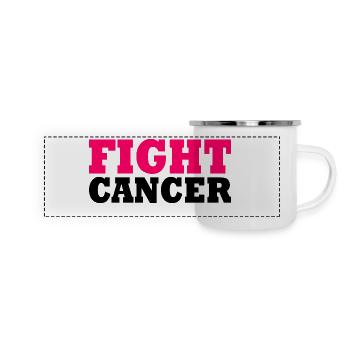 Fight cancer - Mug panoramique émaillé - blanc - Devant