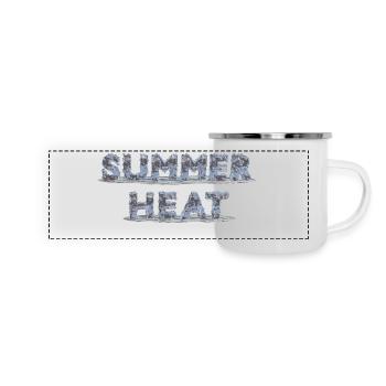 Summer Heat - Panorama Emaille-Tasse - Weiß - Vorne