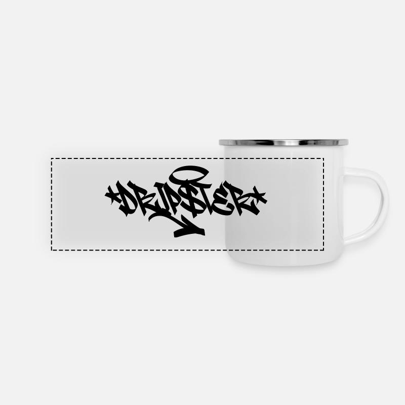 Tropfster-Tag - Panorama Emaille-Tasse - Weiß