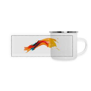 Trace de peinture - Mug panoramique émaillé - blanc - Devant