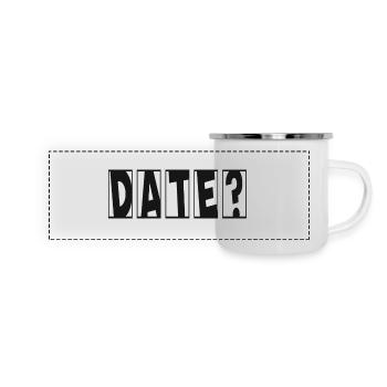 Date? Flirting Single Valentine's Day - Panoramic Camper Mug - white - Front