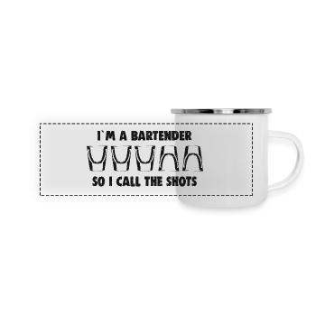 Bartender Bartender Casual Saying - Panoramic Camper Mug - white - Front