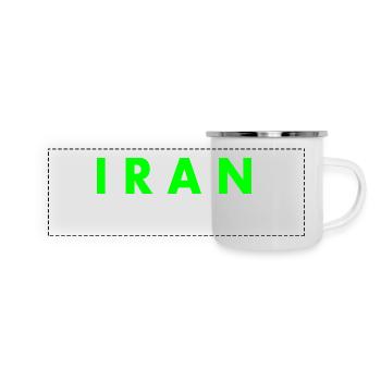 Iran - Mug panoramique émaillé - blanc - Devant