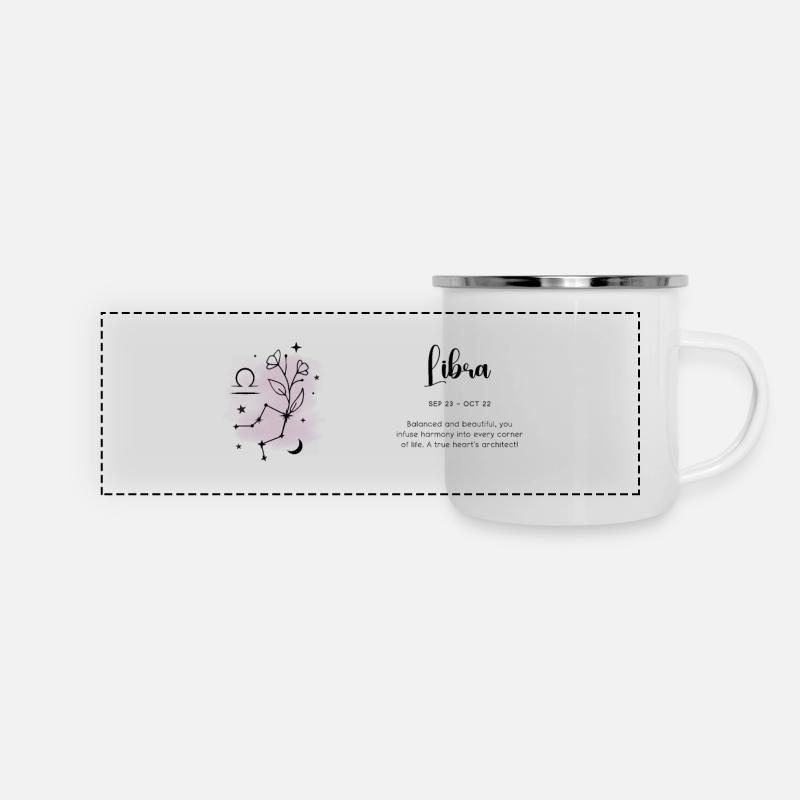 Libra Harmony: Perfect Astrology Gift for Birtdays - Panoramic Camper Mug - white