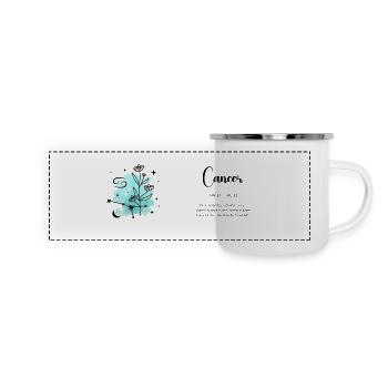Cancer Love: Ideal Horoscope Gift for Astrology - Panoramic Camper Mug - white - Front