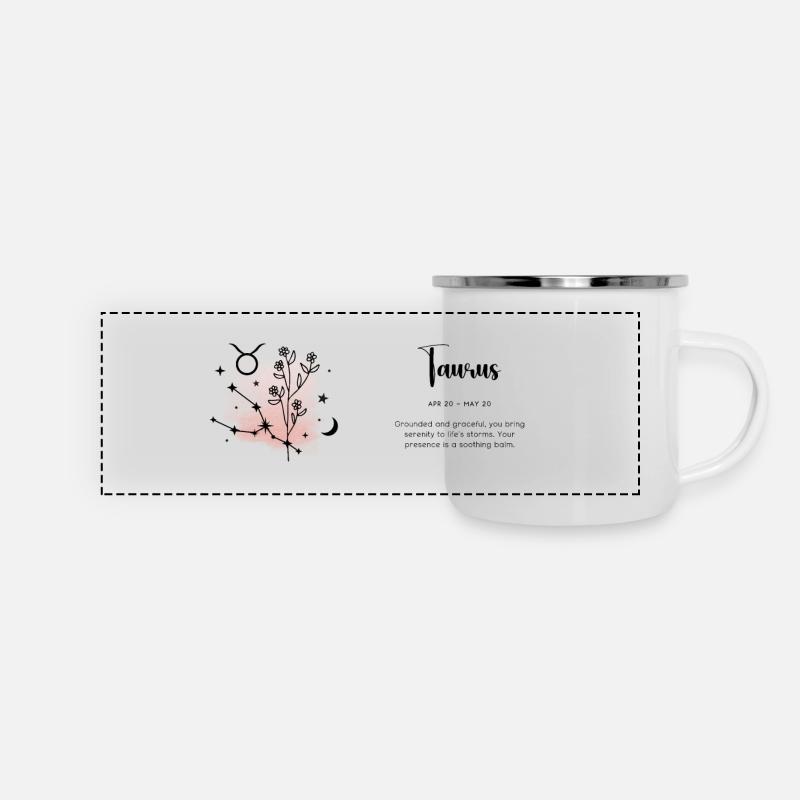 Brewing Dreams: Taurus Zodiac Coffee Mug for Her - Panoramic Camper Mug - white