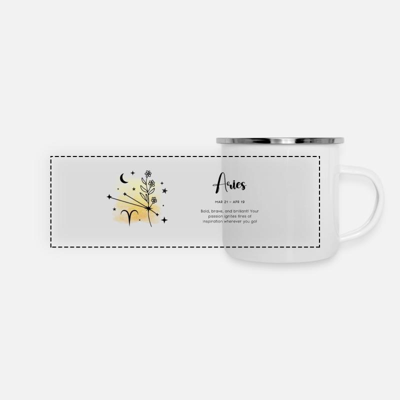 Aries Awakening Mug - Astrology Bliss! - Panoramic Camper Mug - white
