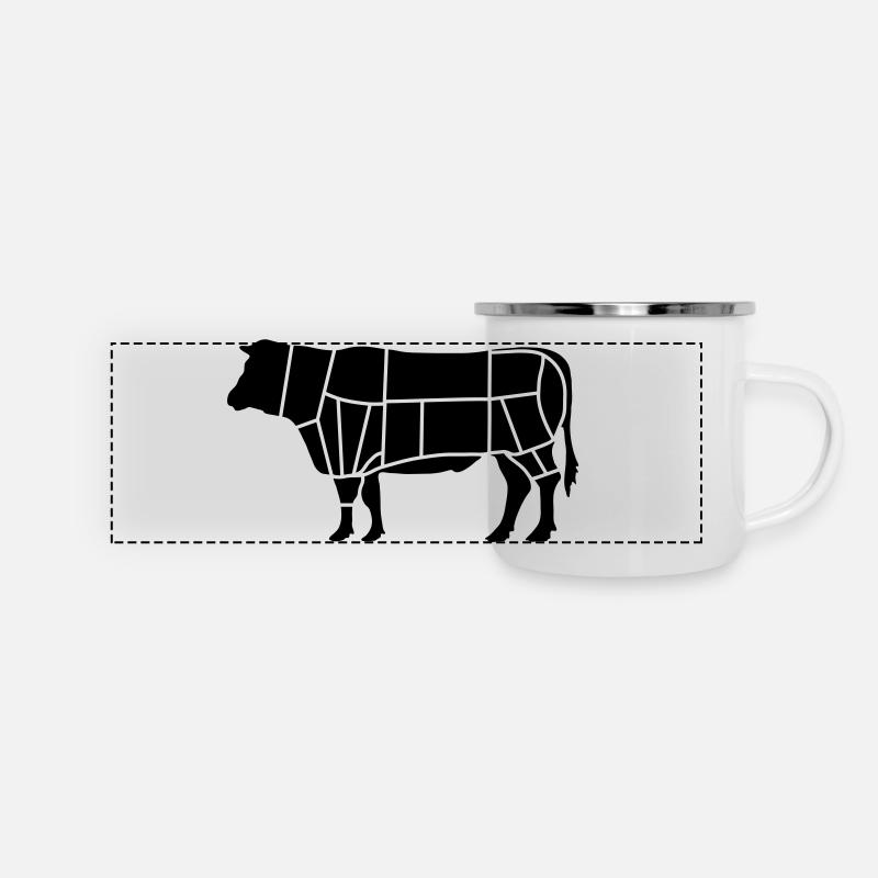 fleisch fleischer_b1 - Panorama Emaille-Tasse - Weiß