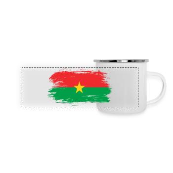 Burkina Faso flag - Panoramic Camper Mug - white - Front