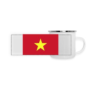 Vietnam National Flag - Panoramic Camper Mug - white - Front