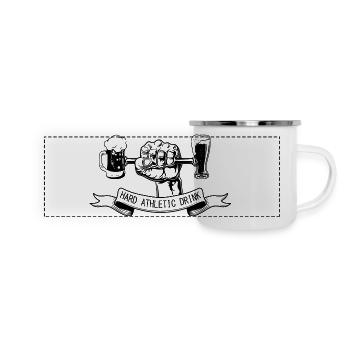 HARD ATHLETIC DRINK - Mug panoramique émaillé - blanc - Devant