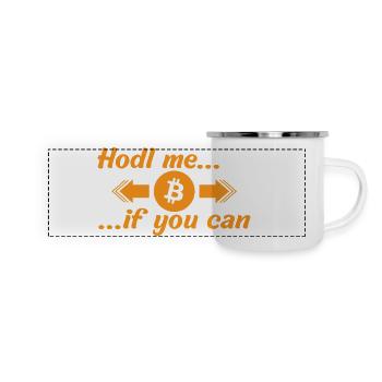 BTC Hold me if you can - Mug panoramique émaillé - blanc - Devant