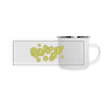 Der Duft der Kiwis - Panorama Emaille-Tasse - Weiß - Vorne