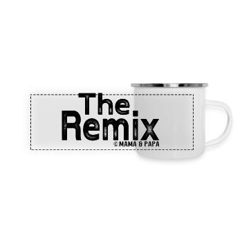The Remix by mom and dad – Funny children's design - Panoramic Camper Mug - white - Front