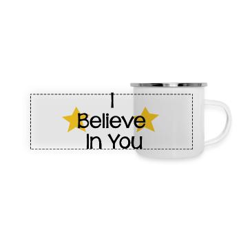 Je crois en toi - Mug panoramique émaillé - blanc - Devant