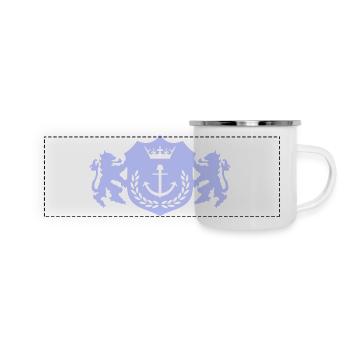 King's Anchor Coat of Arms Nautical Heraldry - Panoramic Camper Mug - white - Front
