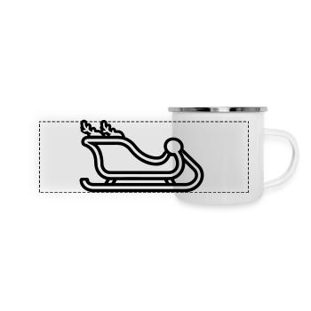 Santa's sleigh - Panoramic Camper Mug - white - Front