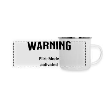 Warning - Flirt-Mode activated - Panoramic Camper Mug - white - Front