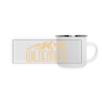 Dans la nature sauvage - Mug panoramique émaillé - blanc - Devant