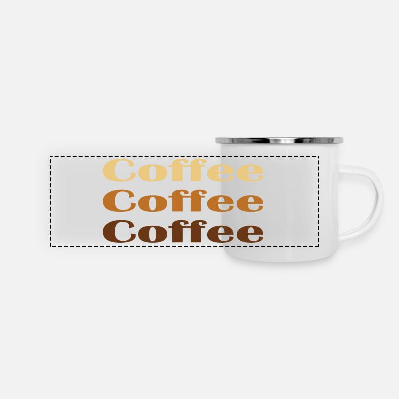 Coffee Coffee Coffee - Panoramic Camper Mug - white